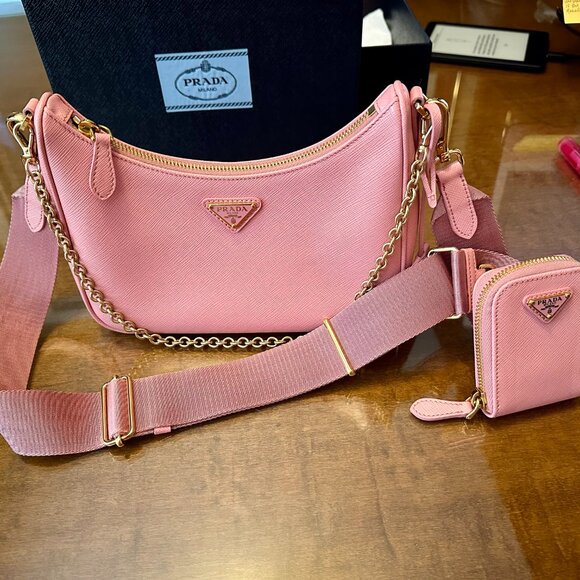 Prada Re-Edition 2005 Saffiano Leather Bag, Petal Pink - Picture 9 of 9
